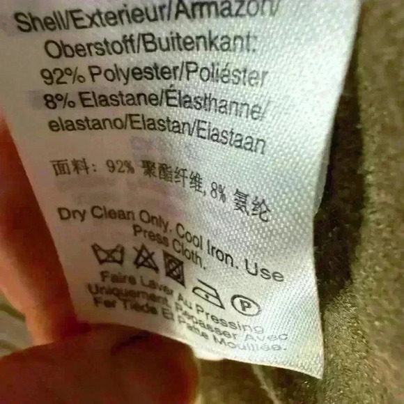 Excellent Cond, DKNY, Velvet-like pleated skirt w/ elastic waistband. Green - Picture 9 of 14